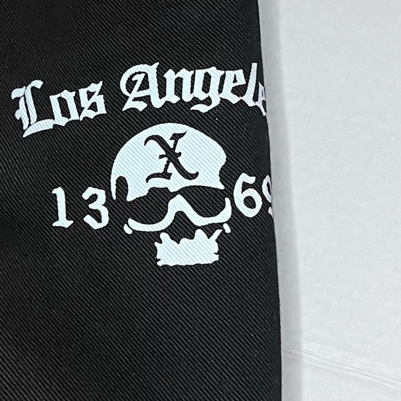Red Balls On Fire Los Angeles Skull Jacket - Picture 6 of 12